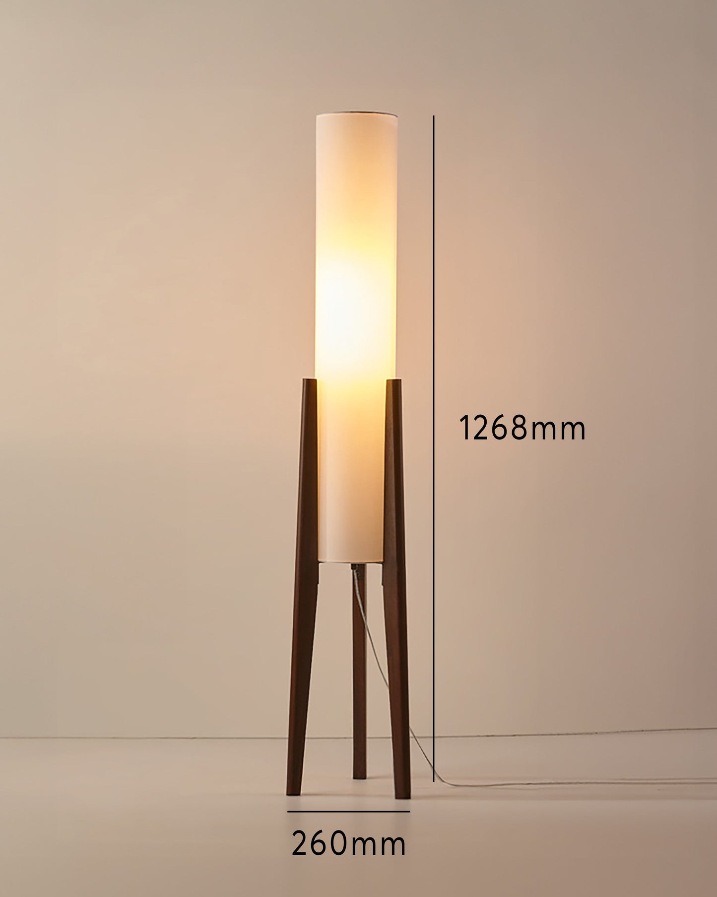 Gulvlampe i Valnød - Moderne & Retro Design | Art Lampe