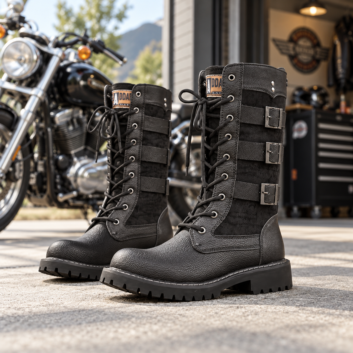 Høje motorcykelstøvler