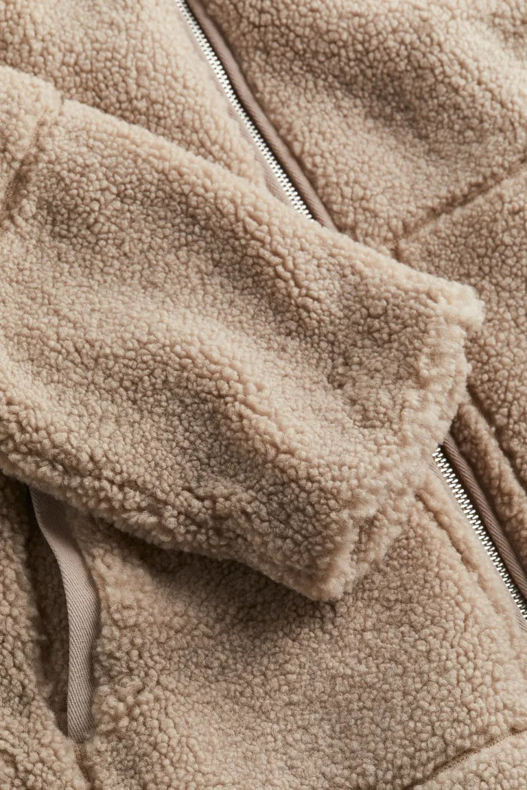 Ivana | Manteau Sherpa Zippé pour Femme - Image 3