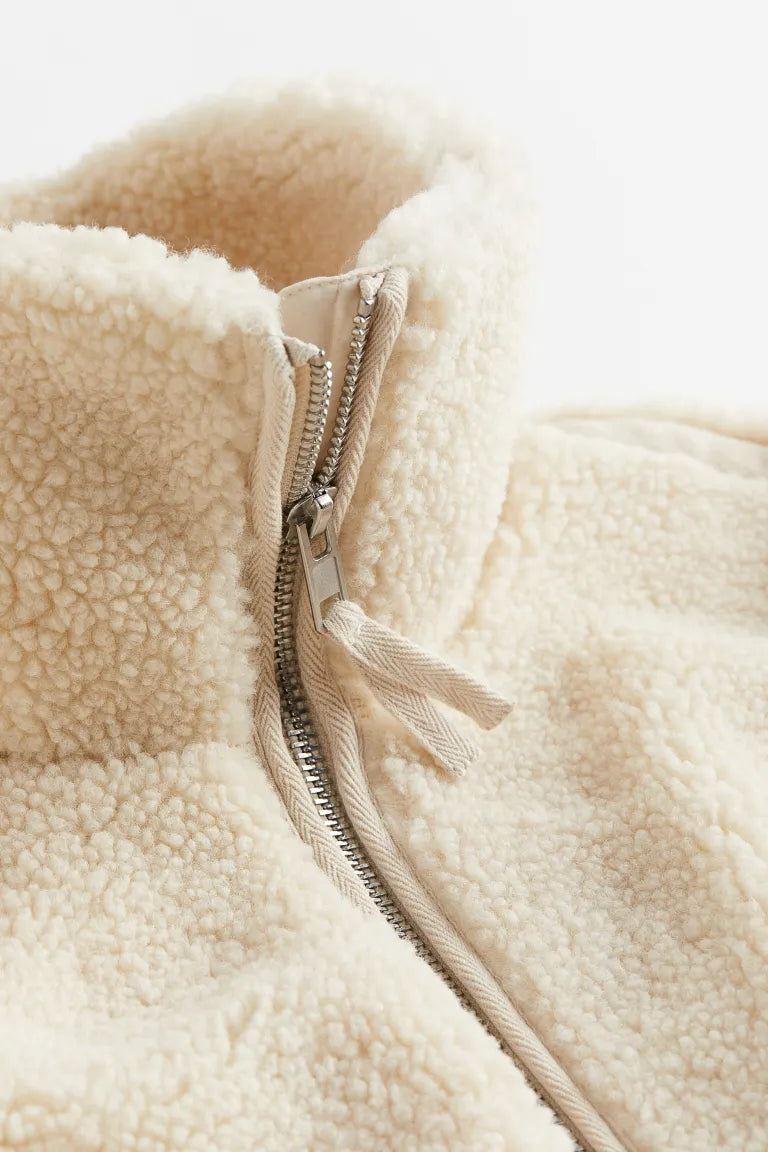 Ivana | Manteau Sherpa Zippé pour Femme - Image 5