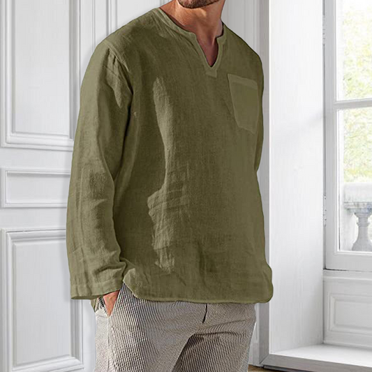 Herre Langærmet Skjorte - Slim Fit