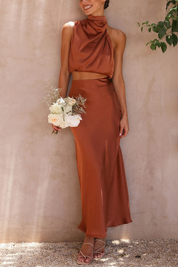 Laetitia | Ensemble deux pièces en satin élégant pour femmes - Image 6