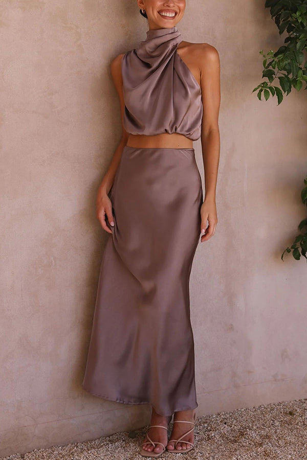 Laetitia | Ensemble deux pièces en satin élégant pour femmes - Image 21
