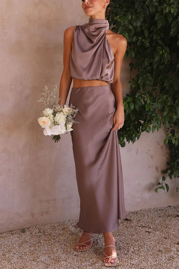 Laetitia | Ensemble deux pièces en satin élégant pour femmes - Image 7