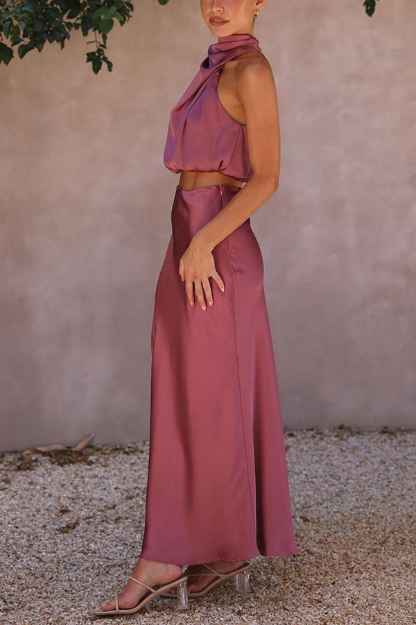 Laetitia | Ensemble deux pièces en satin élégant pour femmes - Image 17