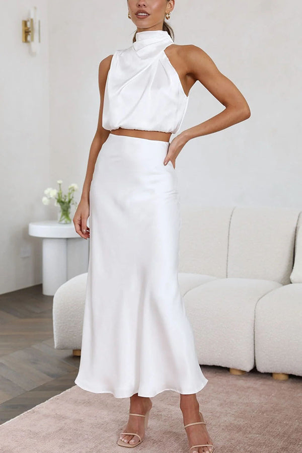 Laetitia | Ensemble deux pièces en satin élégant pour femmes - Image 14