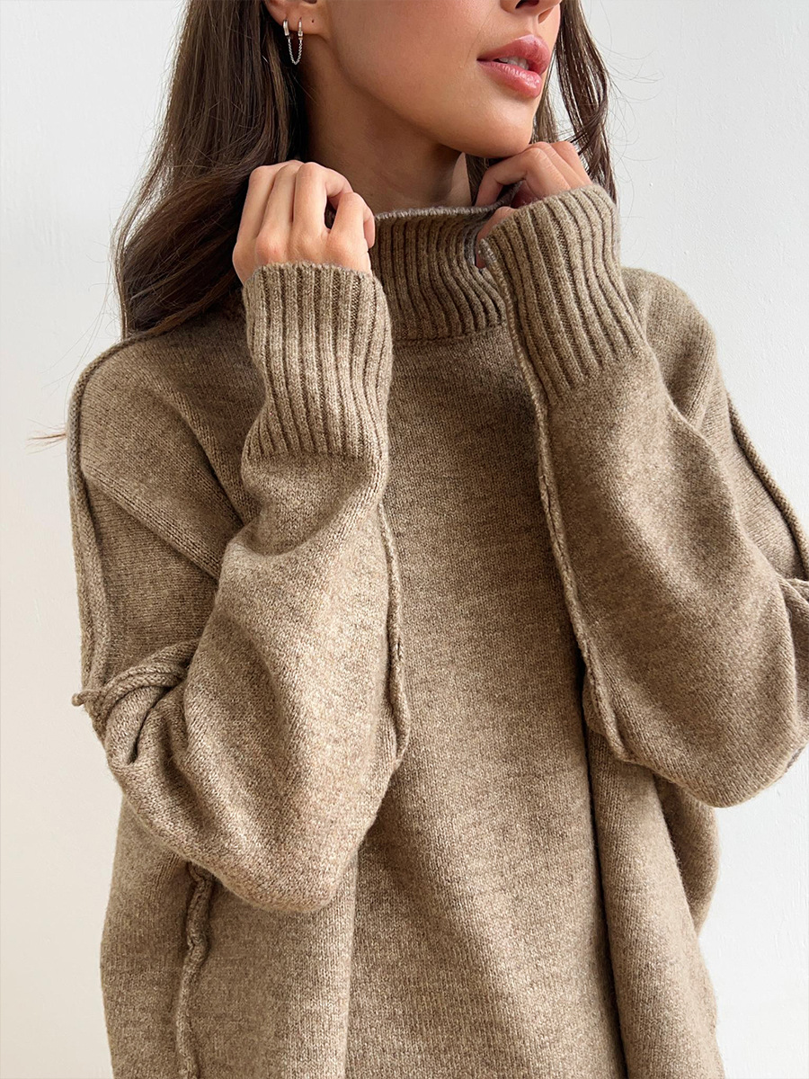 Romy | Ensemble Pantalon et Col Roulé Oversize Femme - Image 3