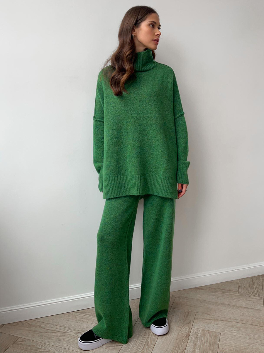 Romy | Ensemble Pantalon et Col Roulé Oversize Femme - Image 15