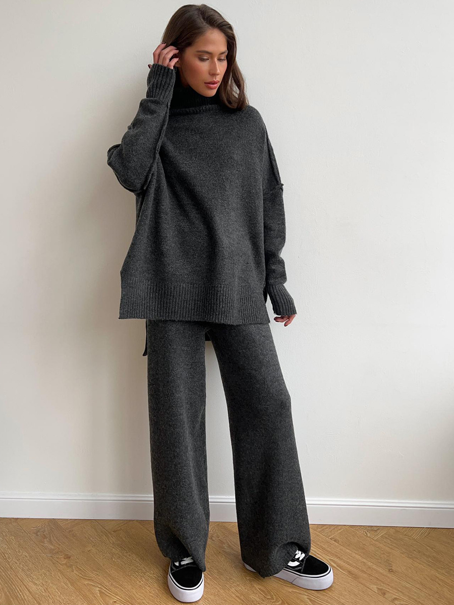 Romy | Ensemble Pantalon et Col Roulé Oversize Femme - Image 5