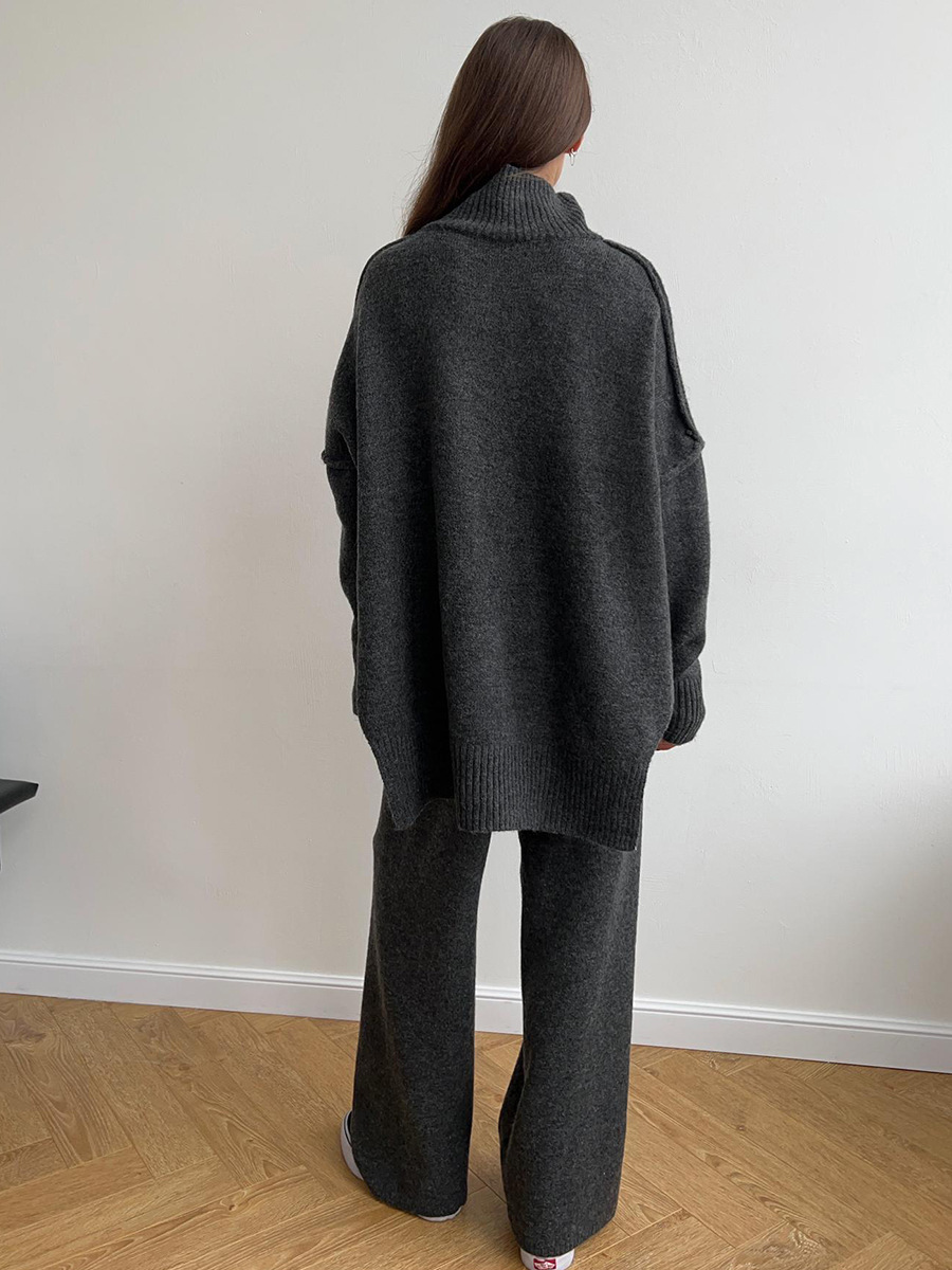 Romy | Ensemble Pantalon et Col Roulé Oversize Femme - Image 6