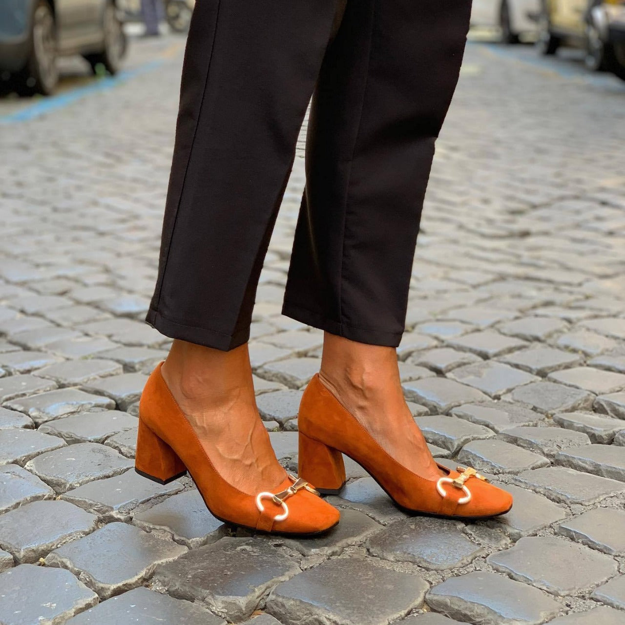 Image of Jensine | Dame Block Hæl Slip-On Pumps