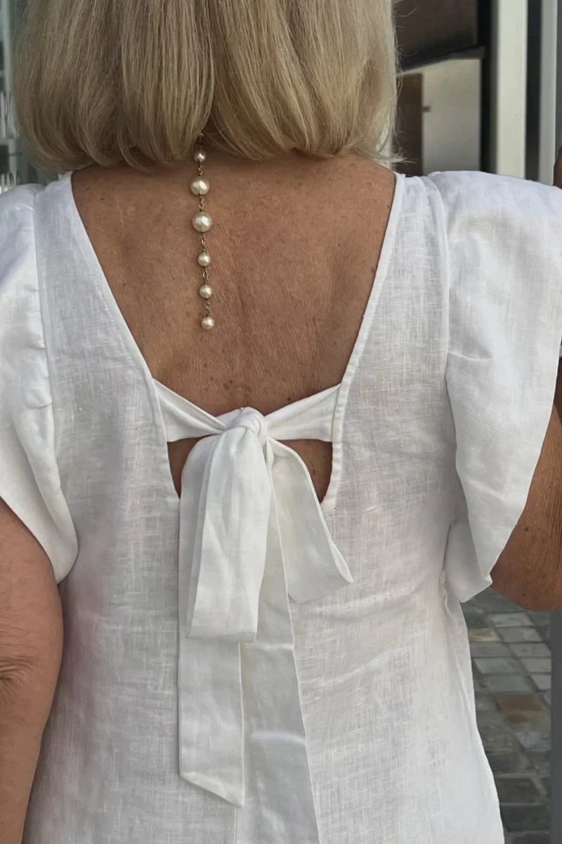 Faustine | Robe en lin sans manches élégante pour l'été - Image 19