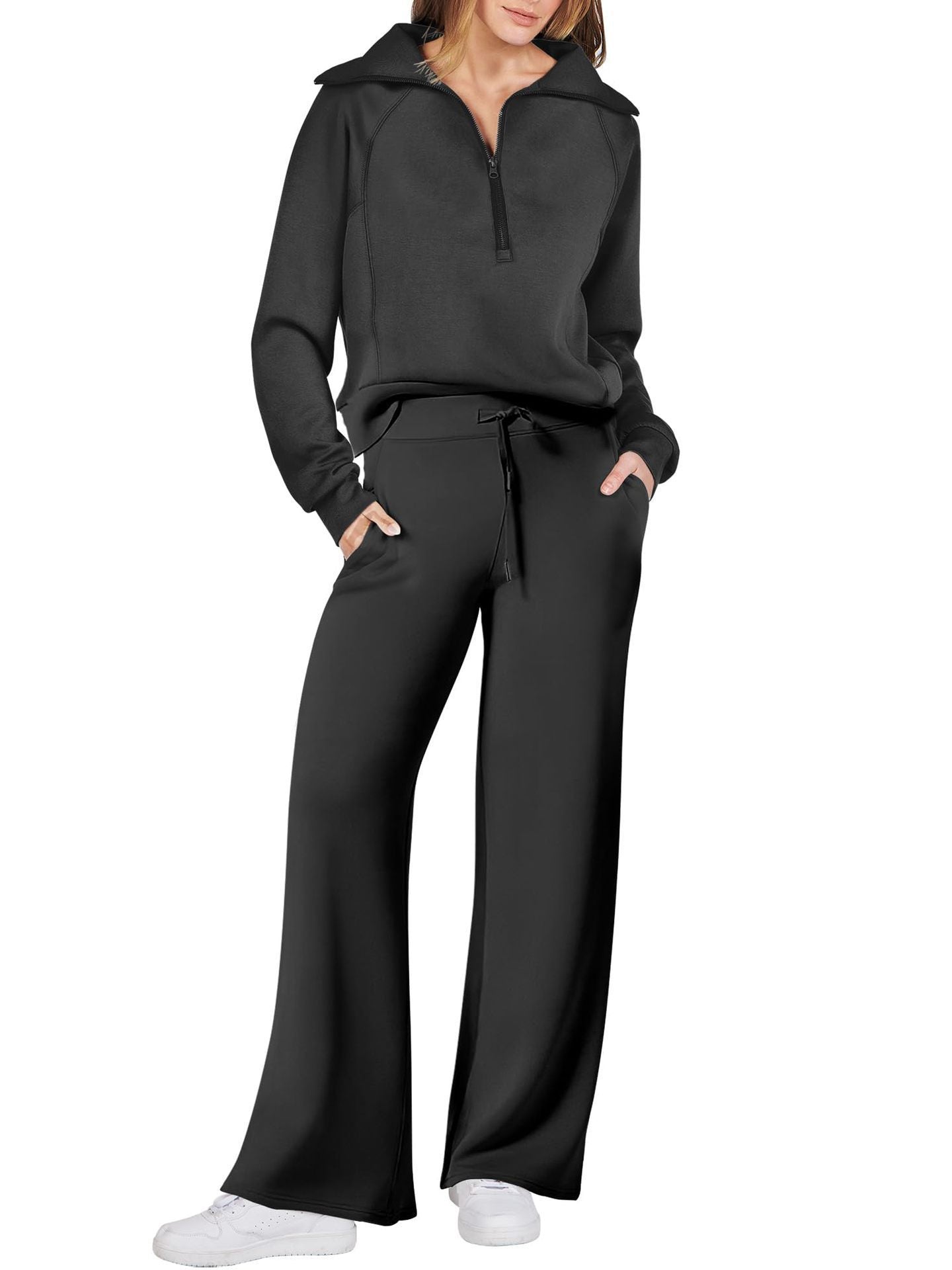 Juliette | Ensemble de survêtement décontracté pour femme - Taille élastiquée à cordon - Image 9