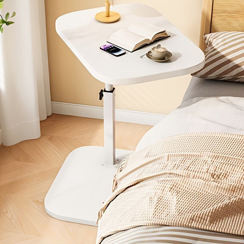 Justerbart Sidebord med Rektangulært Top – Moderne Metalramme – Justerbar Højde – Pladsbesparende Design