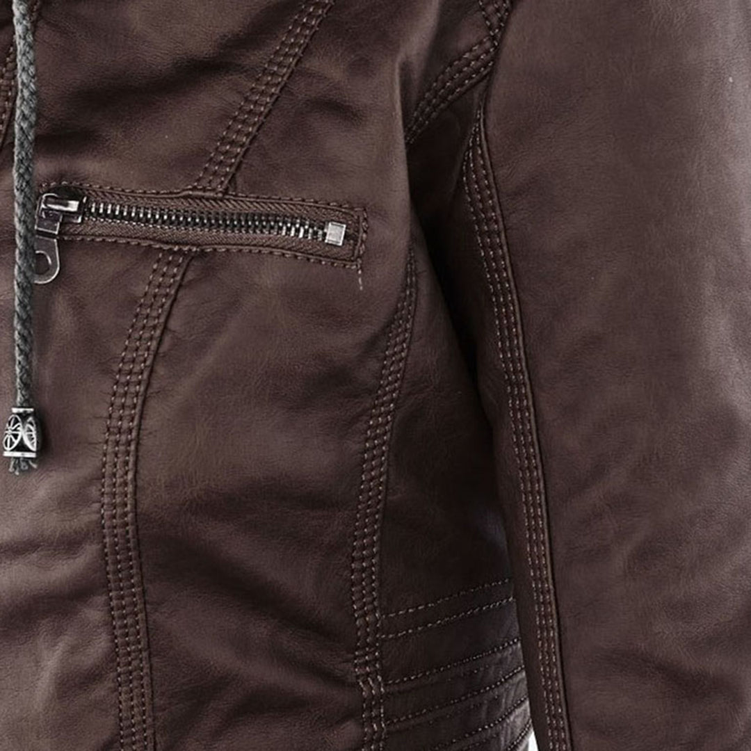 Erika | Veste de motard à capuche pour femme - Image 16