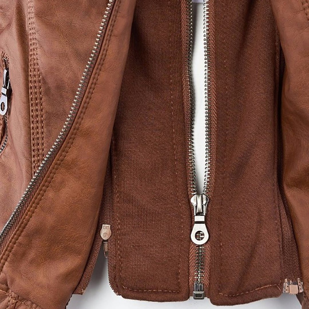 Erika | Veste de motard à capuche pour femme - Image 11
