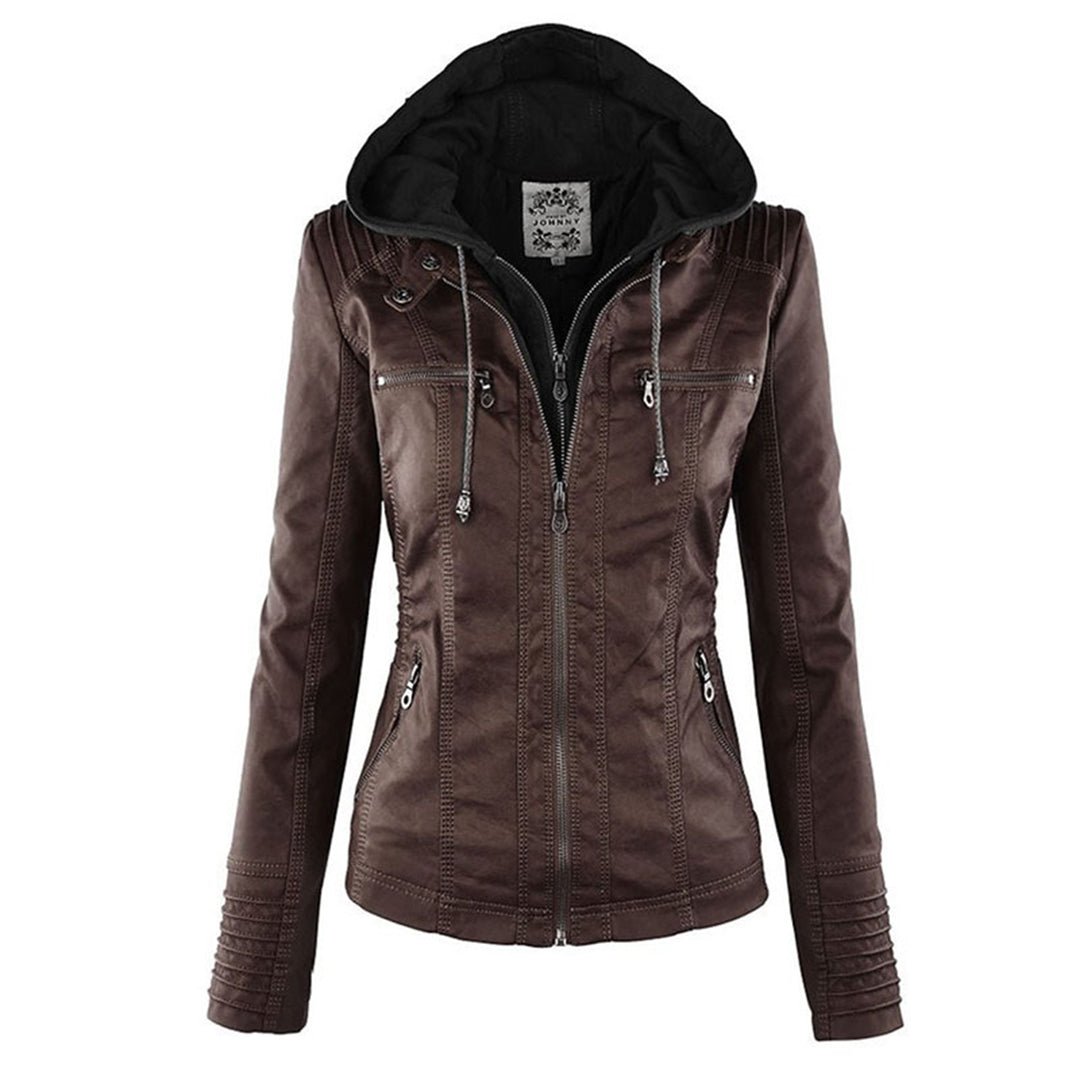 Erika | Veste de motard à capuche pour femme - Image 21