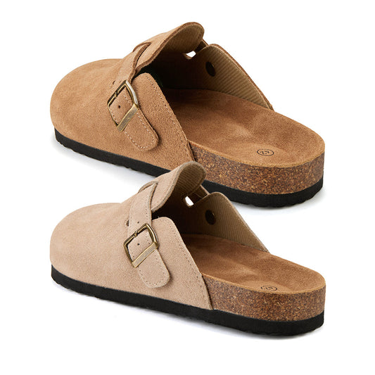 Komfort og Stil i Én – Klassiske Kork Sandaler med Lukket Tå