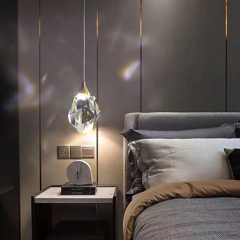 LumiJewel | Luksus Diamant Cube Krystal Jern LED Pendel Lys til Soveværelse