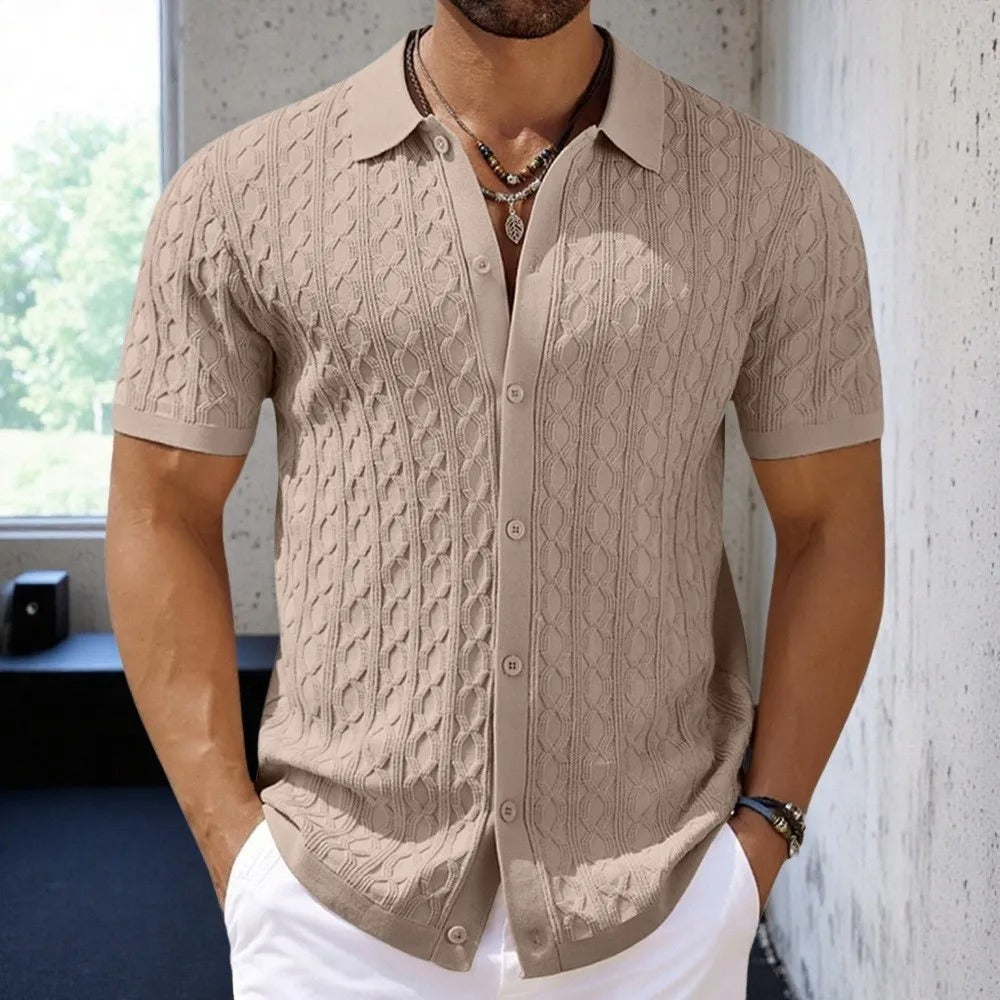 Ferdinand | Polo rétro en maille jacquard pour hommes - Image 4