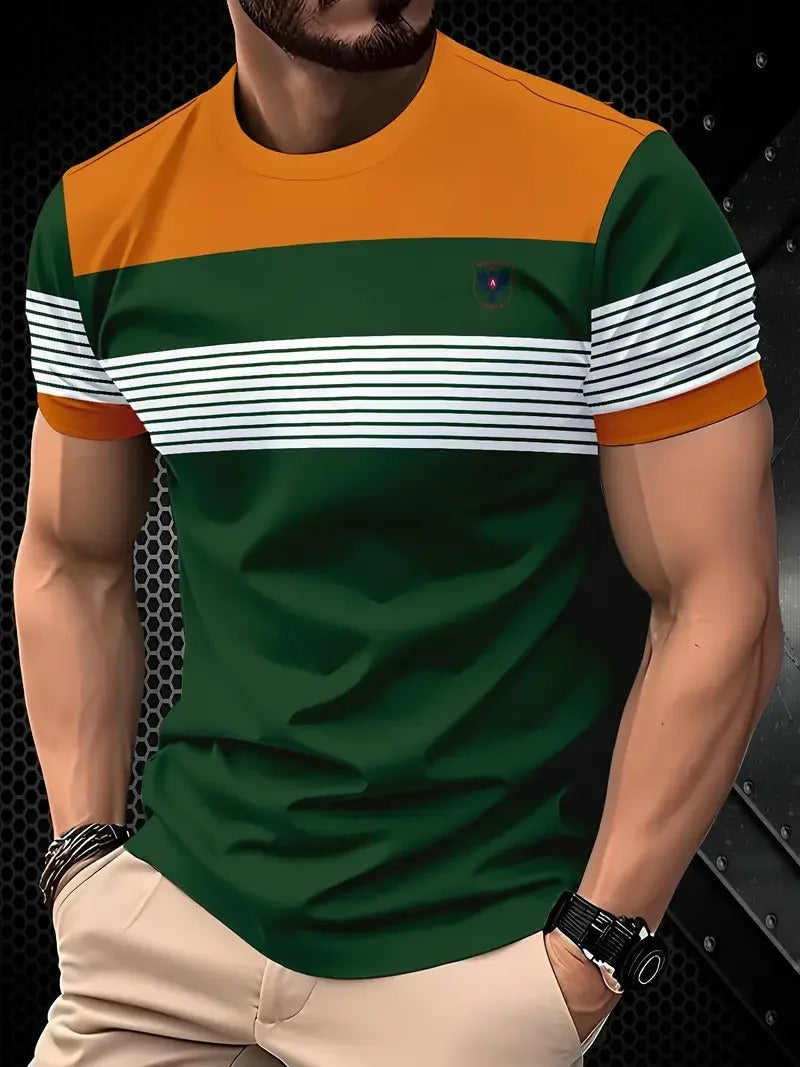 Zéphyr | T-shirt rayé élégant pour hommes pour un confort d'été - Image 3