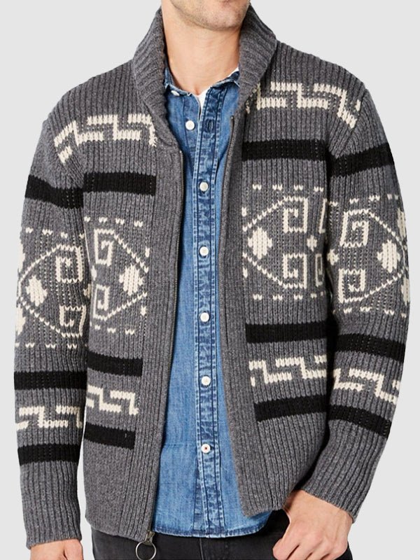 Rudy | Cardigan Homme Col Châle Entièrement Zippé - Image 13