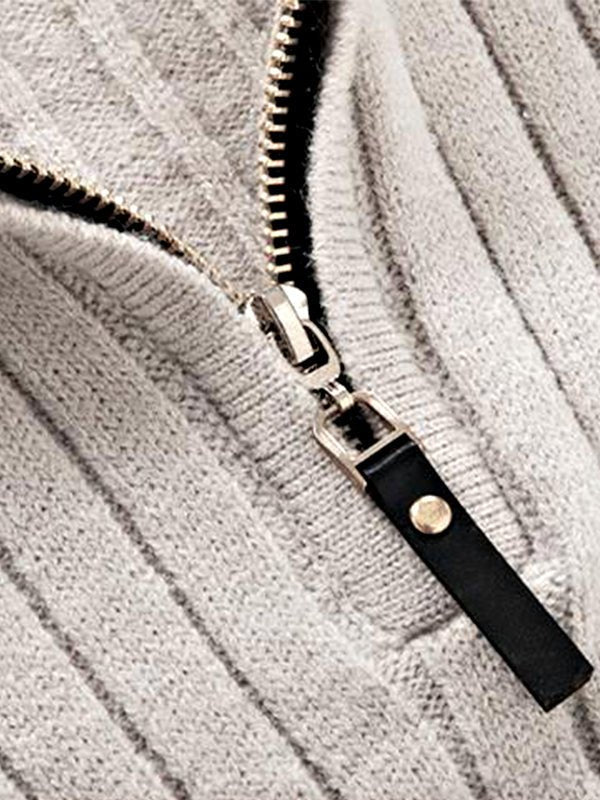 Ali | Pull à demi-zip côtelé pour homme - Image 5
