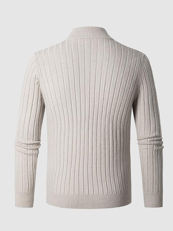Ali | Pull à demi-zip côtelé pour homme - Image 3