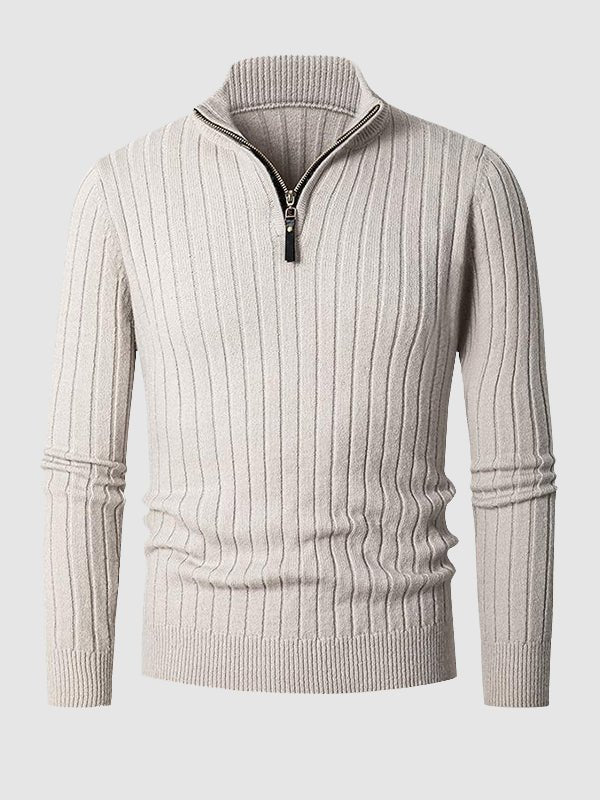 Ali | Pull à demi-zip côtelé pour homme - Image 2