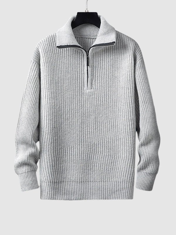 Aurel | Pull Homme Tricot Zippé Mi-longueur - Image 1