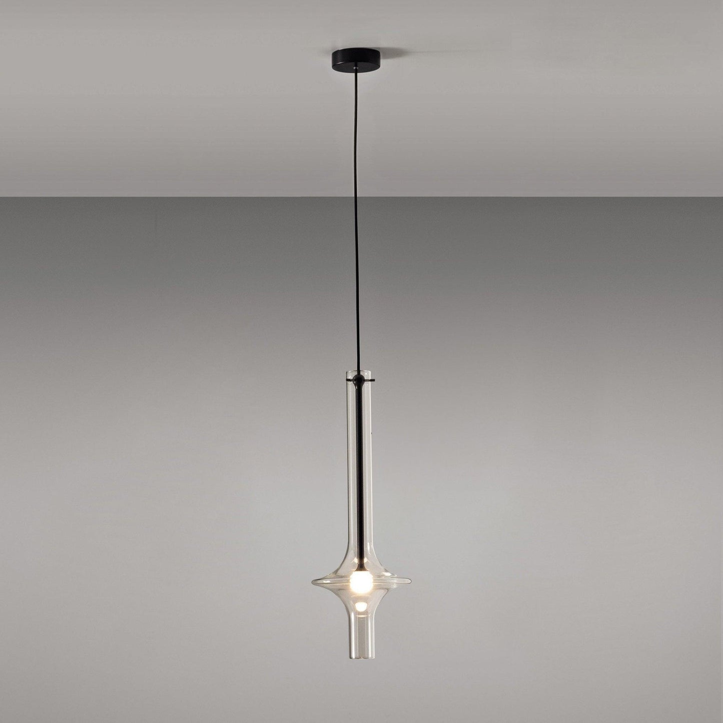 Moderne LED Pendellampe lavet af Glas og Jern – Justerbar Farvetemperatur, Ideel til Køkken og Spisestue
