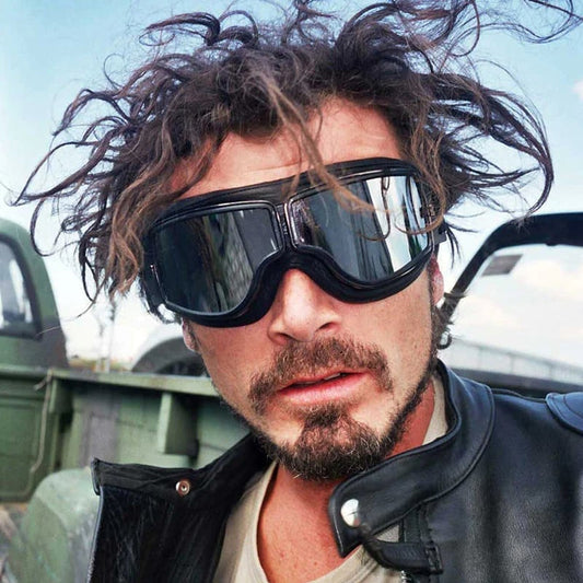 Motorcykelbriller | UV-beskyttelse | Stødresistente & Justerbare | RetroGoggles