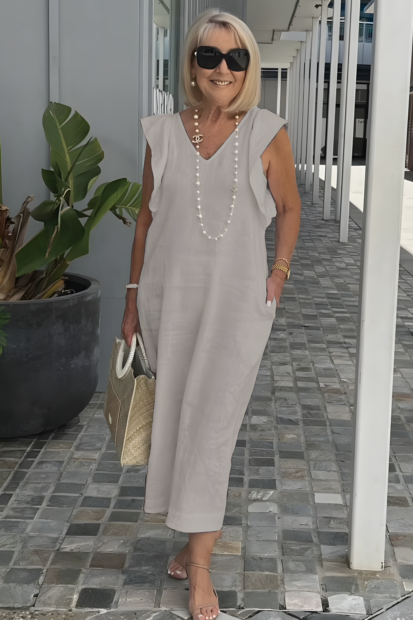 Faustine | Robe en lin sans manches élégante pour l'été - Image 20