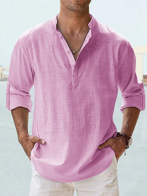 Zouhair | Chemise décontractée en lin pour hommes - Légère et respirante - Image 9