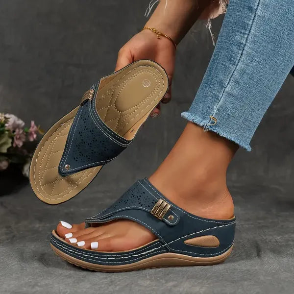 Mireille | Sandales orthopédiques à semelle compensée pour femmes - Image 3