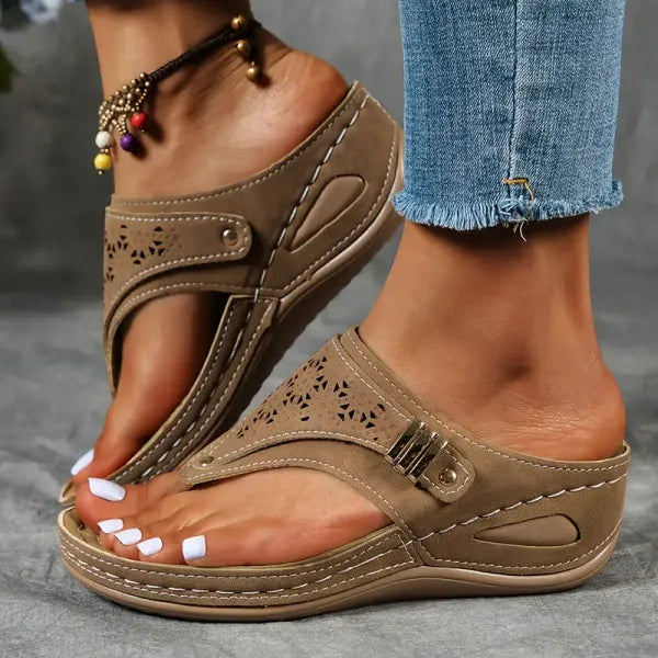 Mireille | Sandales orthopédiques à semelle compensée pour femmes - Image 1