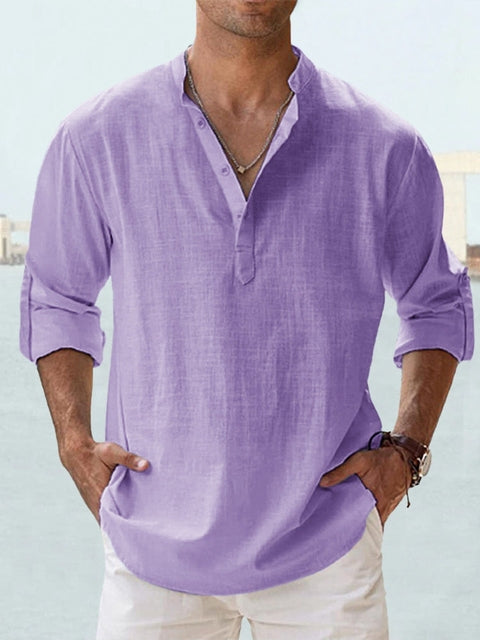 Zouhair | Chemise décontractée en lin pour hommes - Légère et respirante - Image 8