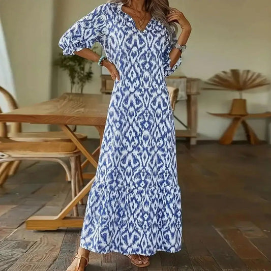 Rachel | Ubesværet Boho Casual Maxi Kjole til Kvinder i Lang Sommerstil