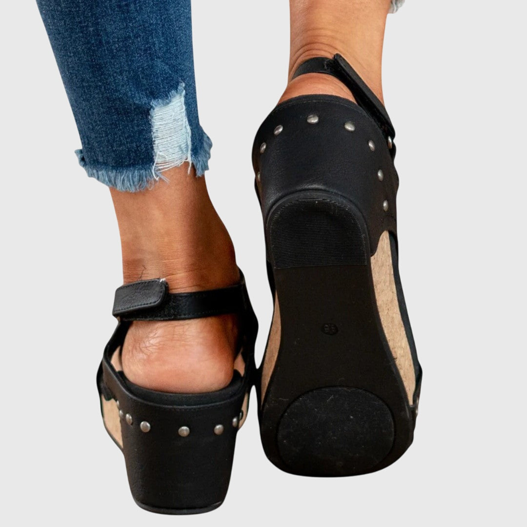 Image of Sabine | Kilehæle Sandaler med Åben Tå til Damer