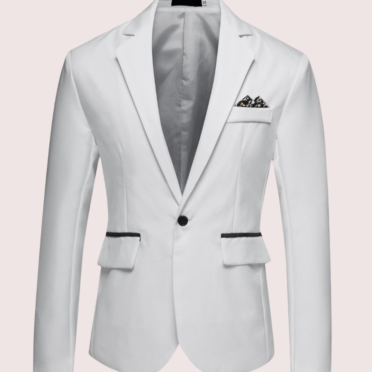Slim-fit businessblazer med én knap og hakrevers til mænd