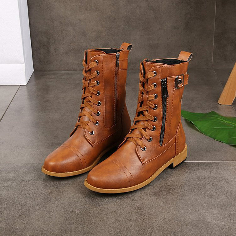 Mélyne | Bottes Combat à Lacets pour Femmes - Bottines - Image 8