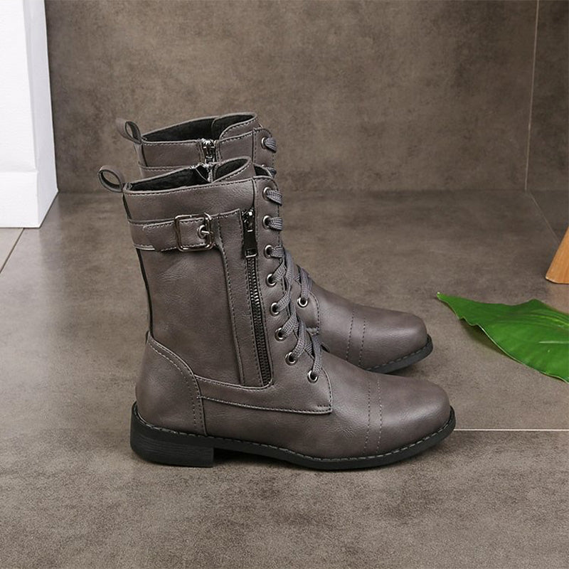 Mélyne | Bottes Combat à Lacets pour Femmes - Bottines - Image 12