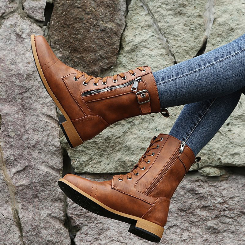Mélyne | Bottes Combat à Lacets pour Femmes - Bottines - Image 16