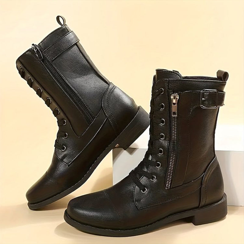 Mélyne | Bottes Combat à Lacets pour Femmes - Bottines - Image 18