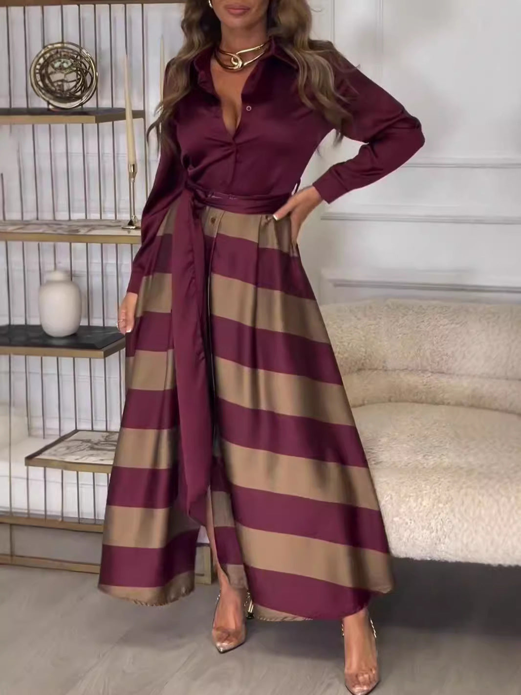 Antoinette | Robe française imprimée élégante spéciale automne - Image 3