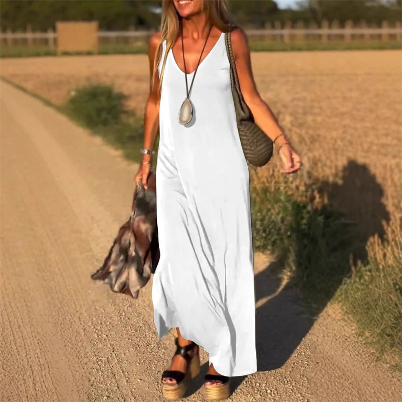 Émilienne | Robe longue élégante à col en V pour femmes - Image 3
