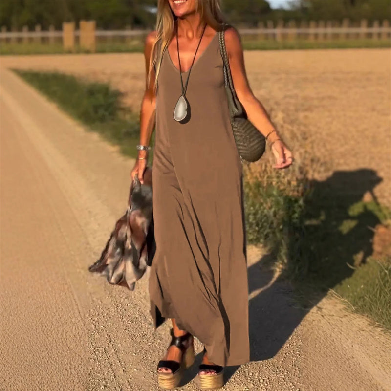 Émilienne | Robe longue élégante à col en V pour femmes - Image 4