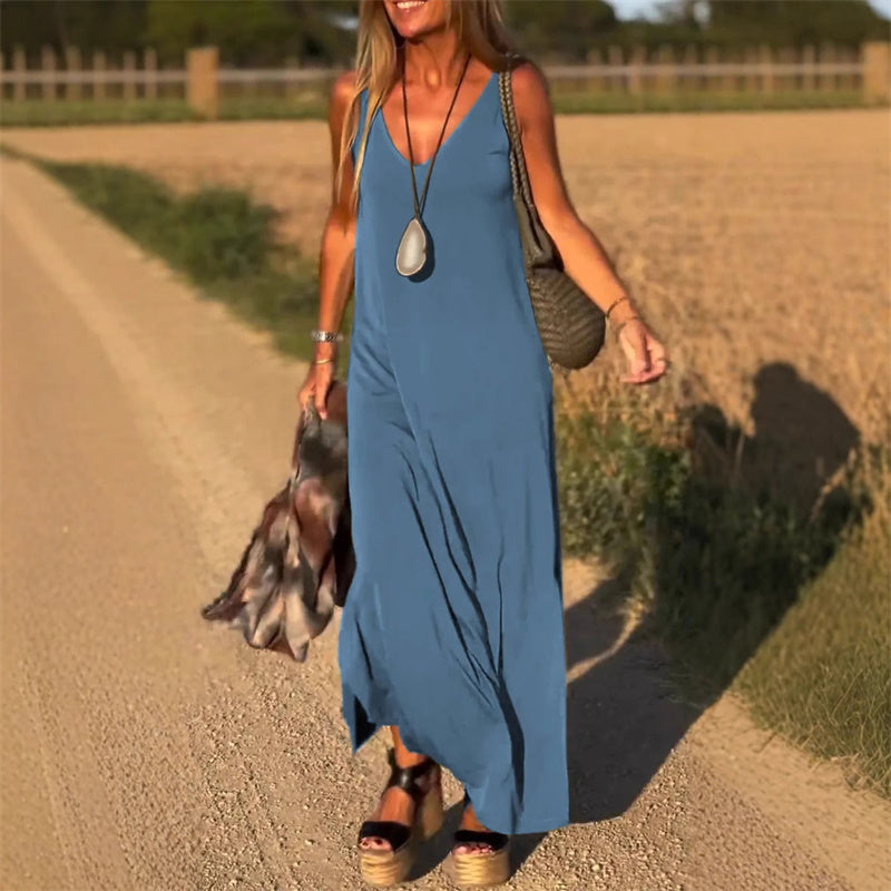 Émilienne | Robe longue élégante à col en V pour femmes - Image 5
