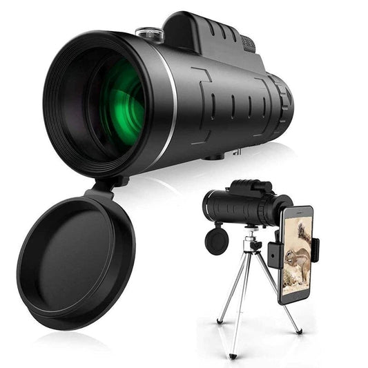 Starscope HD Monokular – Højtydende Vandtæt Teleskop med Smartphone Holder & Stativ