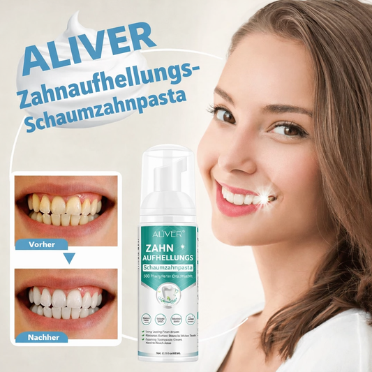 Tandblegning | Blegende Skum Tandpasta | Fjerner Pletter | JustWhite